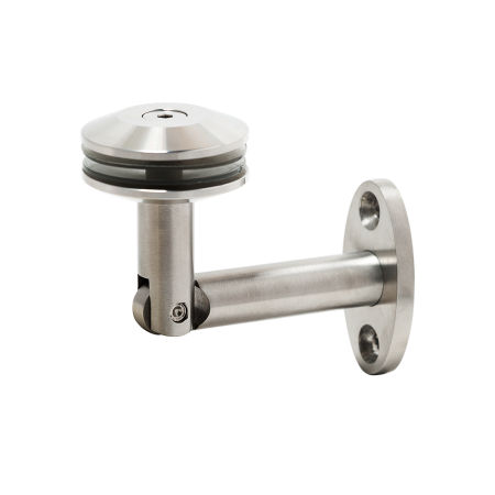 Conector copertină  perete-sticlă satinat