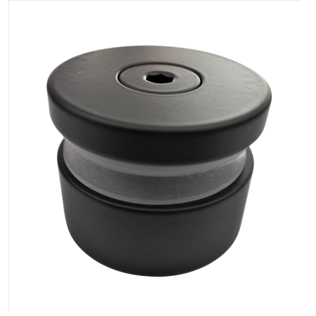 Conector monopunct tip  distanțier rotund  (sticla 8-12mm)  20xØ50mm, black