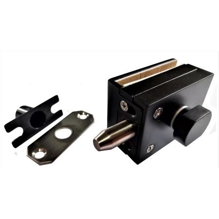 Încuietoare aplicată  cu zavor (sticla-perete),  unilateral black