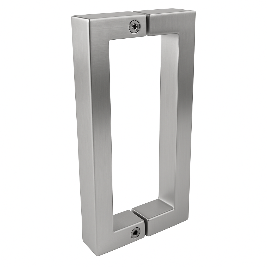 Mâner vertical rectangular  bilateral  (h-180mm, int-165mm), satinat