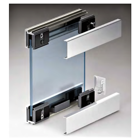 Profil perimetral cu menghina  (clema mobila) anodizat